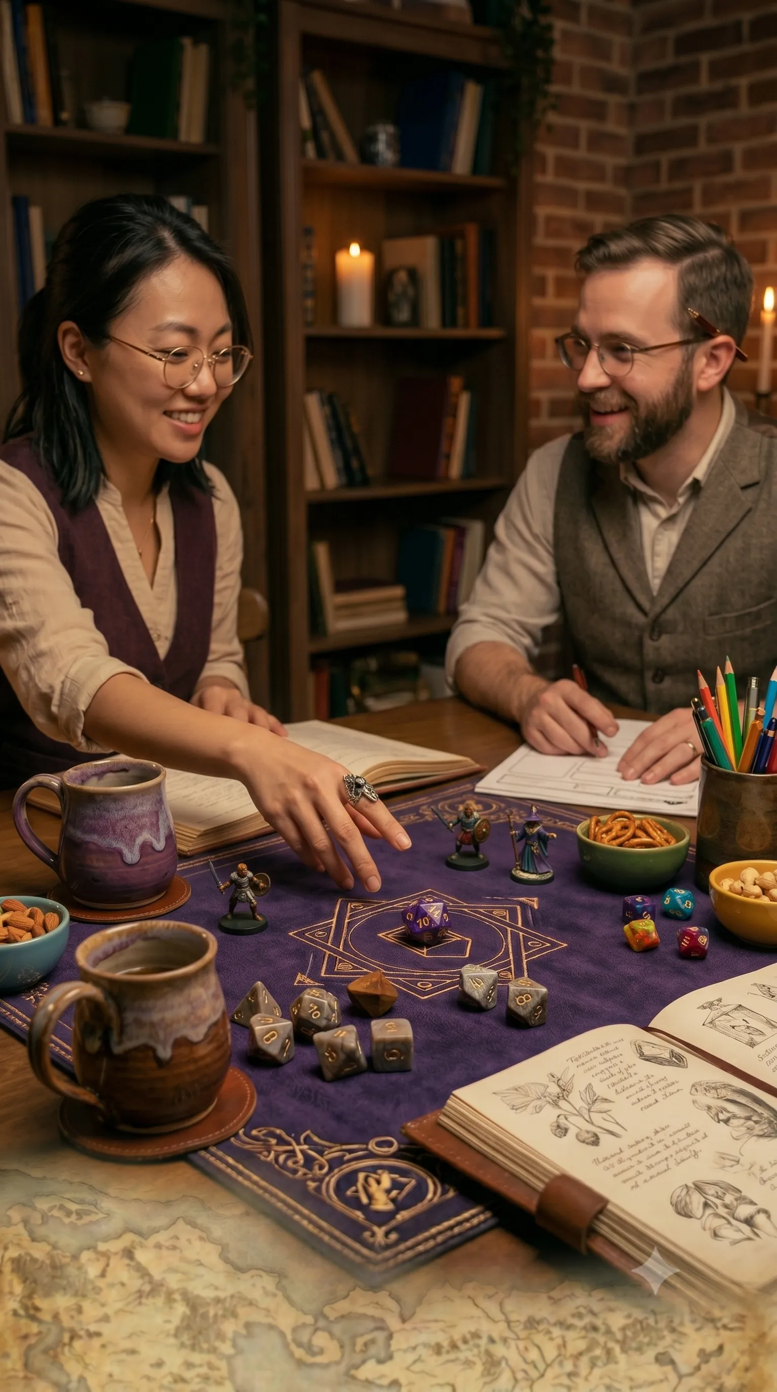 Table de jeu de rôle de l'association Les Arpenteurs d’Abrasia